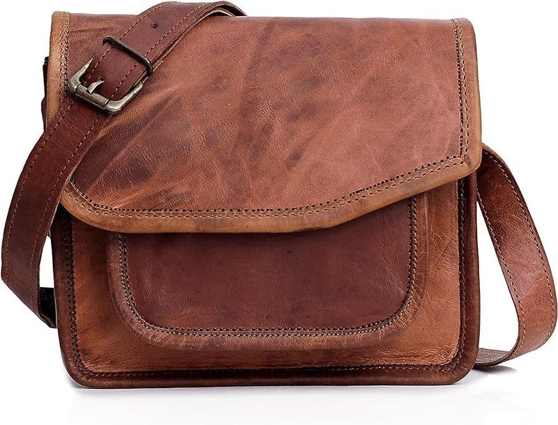 cuero 11 inch Small Handmade Crossbody Shoulder Genuine Leather iPad/Tablet Travel Work Vintage Messenger Bag For 10.5 inch iPad Pro for Women & Men - Gift for Him Her - Image 1